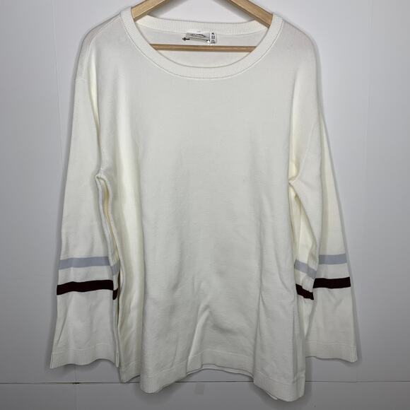 The Upside Halti Ulla White Oversized Knit Sweater Women's XL - Picture 4 of 15